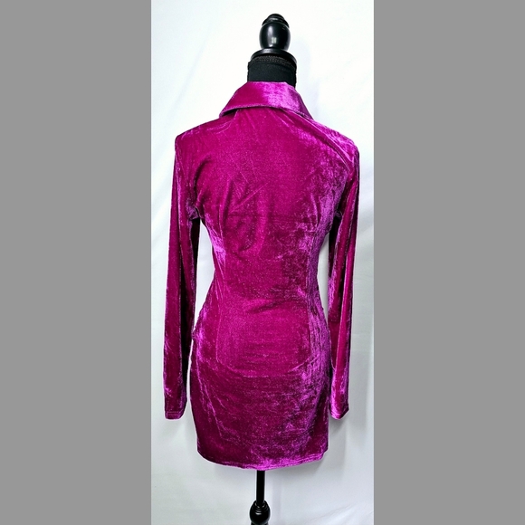Sz 6 Purple Velour Dress - Picture 4 of 6